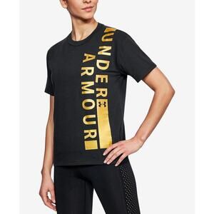Under Armour Womens Metallic Logo T-Shirt Size 2XL